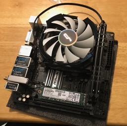 CPU cooler installed